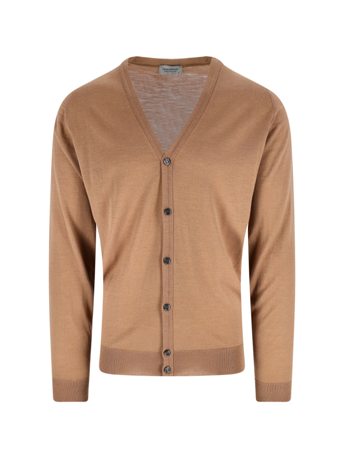 [JOHN SMEDLEY] Cardigan FW25 PETWORTHNUTMEG