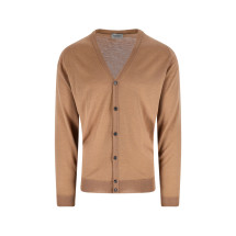 [JOHN SMEDLEY] Cardigan FW25 PETWORTHNUTMEG