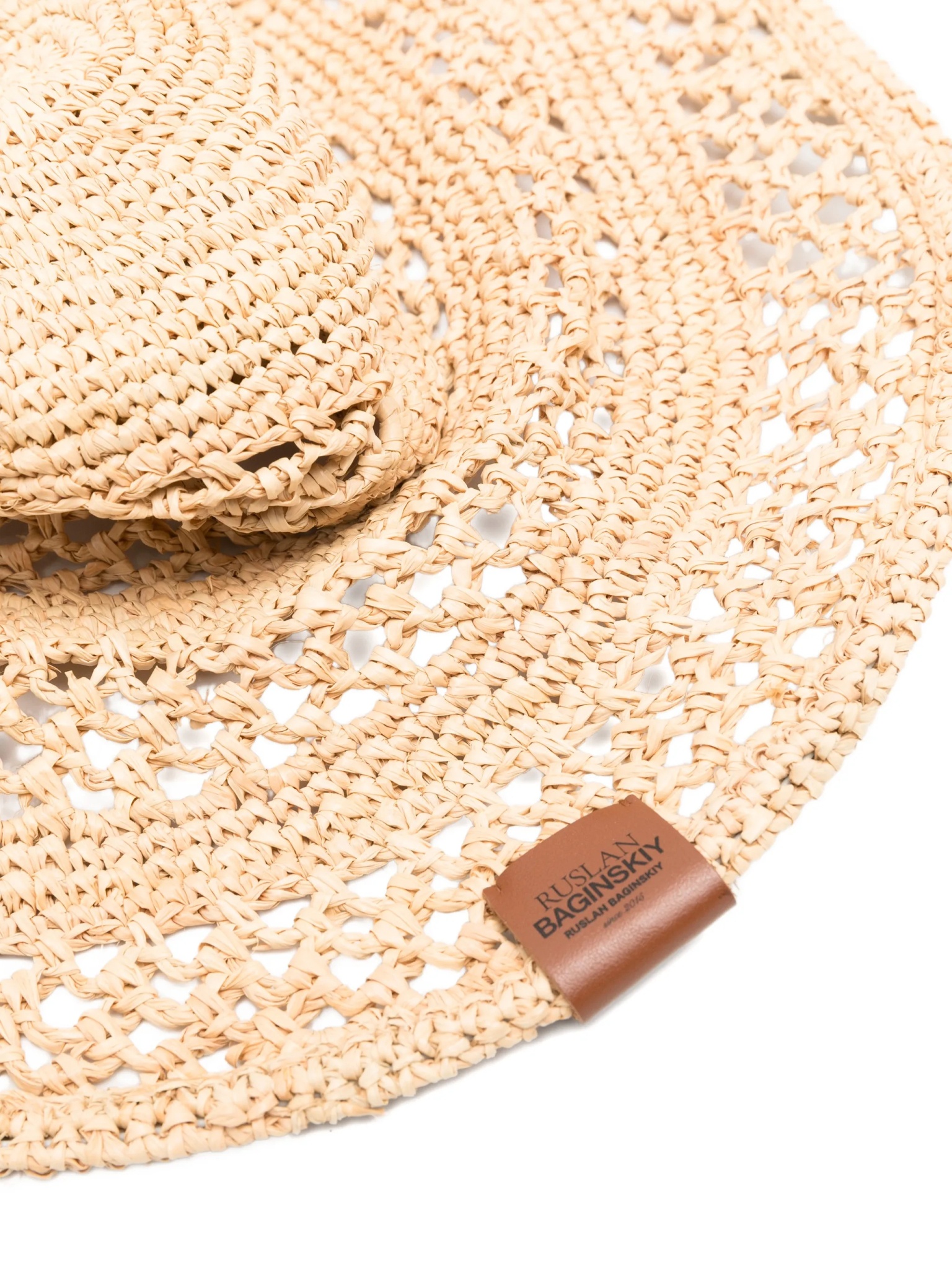 [RUSLAN BAGINSKIY] Hat SS26 BCT036STRKNDRKFLTLNATURAL STRAW