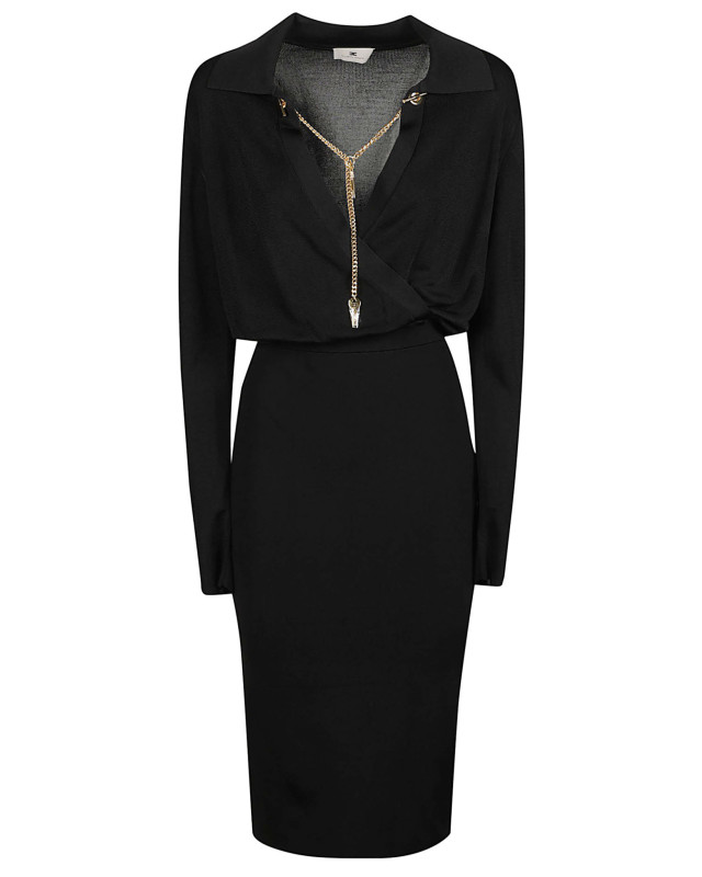 [ELISABETTA FRANCHI] Long sleeve dress FW26 AM19S66E2