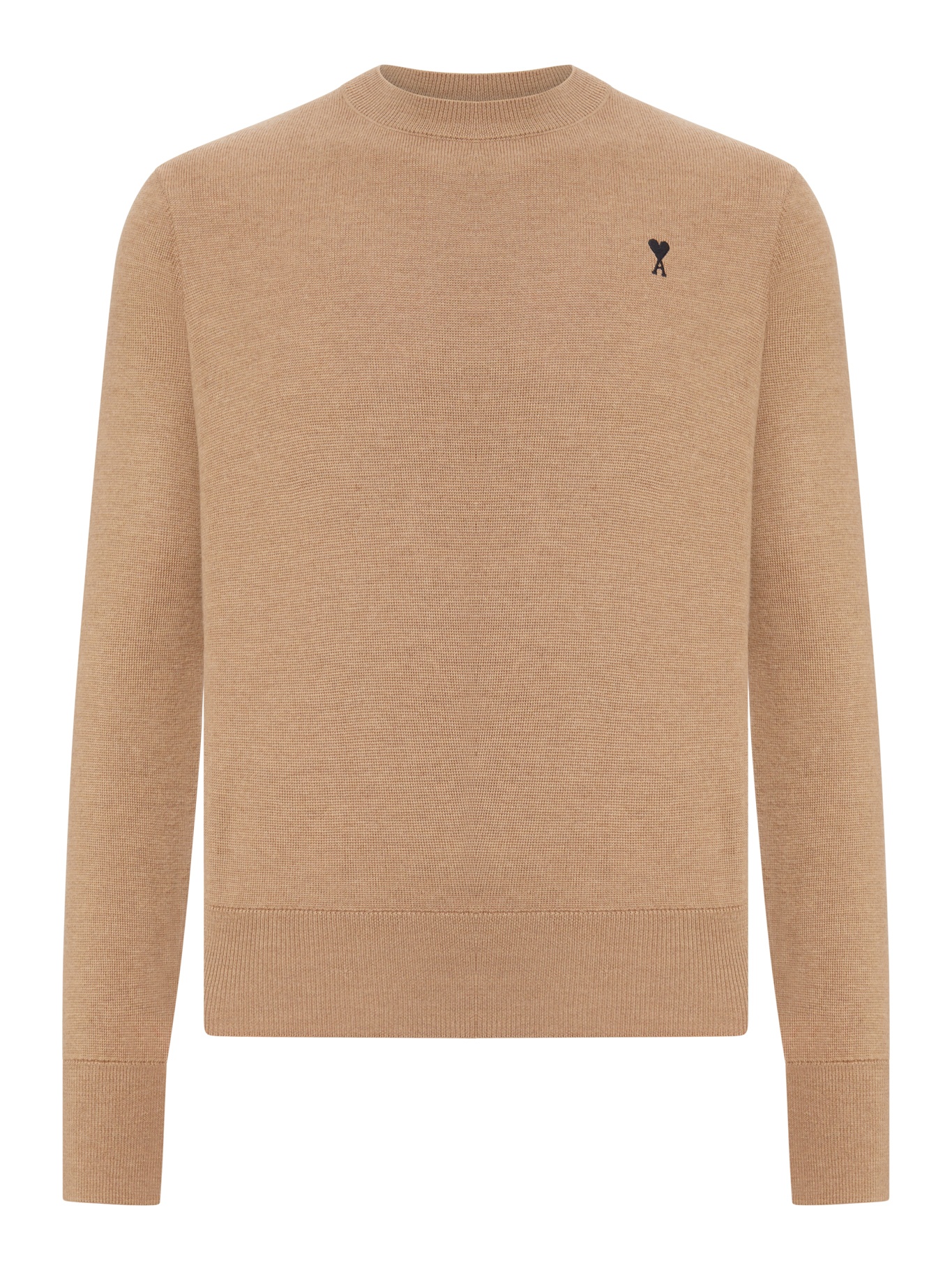[Ami Paris] Knitwear FW26 HKS826001A335 CAMEL CHINE NOIR