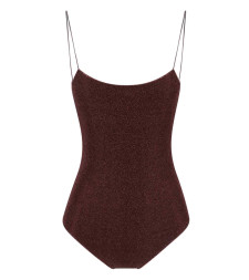 [OSEREE] Swimsuit SS26 LIS601 LUREXCHOCOLATE