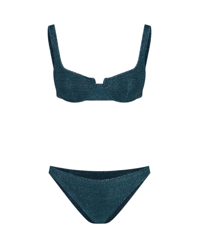 [OSEREE] Bikini SS26 LAF257 LUREXPEACOCK