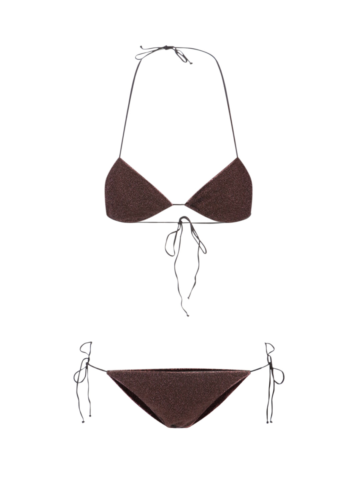 [OSEREE] Bikini SS26 LTS601 LUREXCHOCOLATE