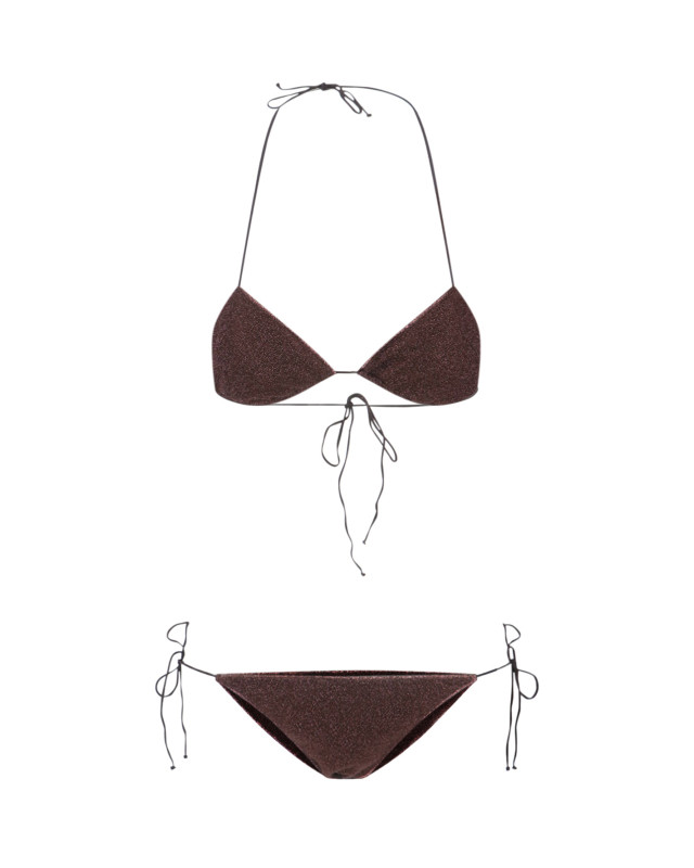 [OSEREE] Bikini SS26 LTS601 LUREXCHOCOLATE