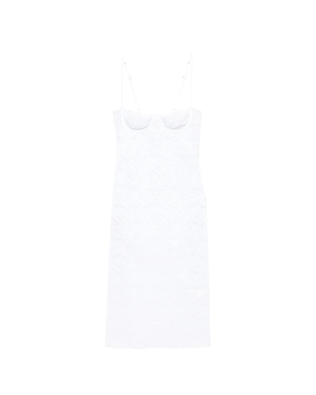 [OSEREE] Sleeveless dress SS26 OPD221 FULL LACE WHITE