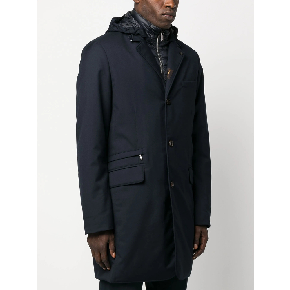[Moorer] Coat FW26 A100030 REDON-PUM DKBLU