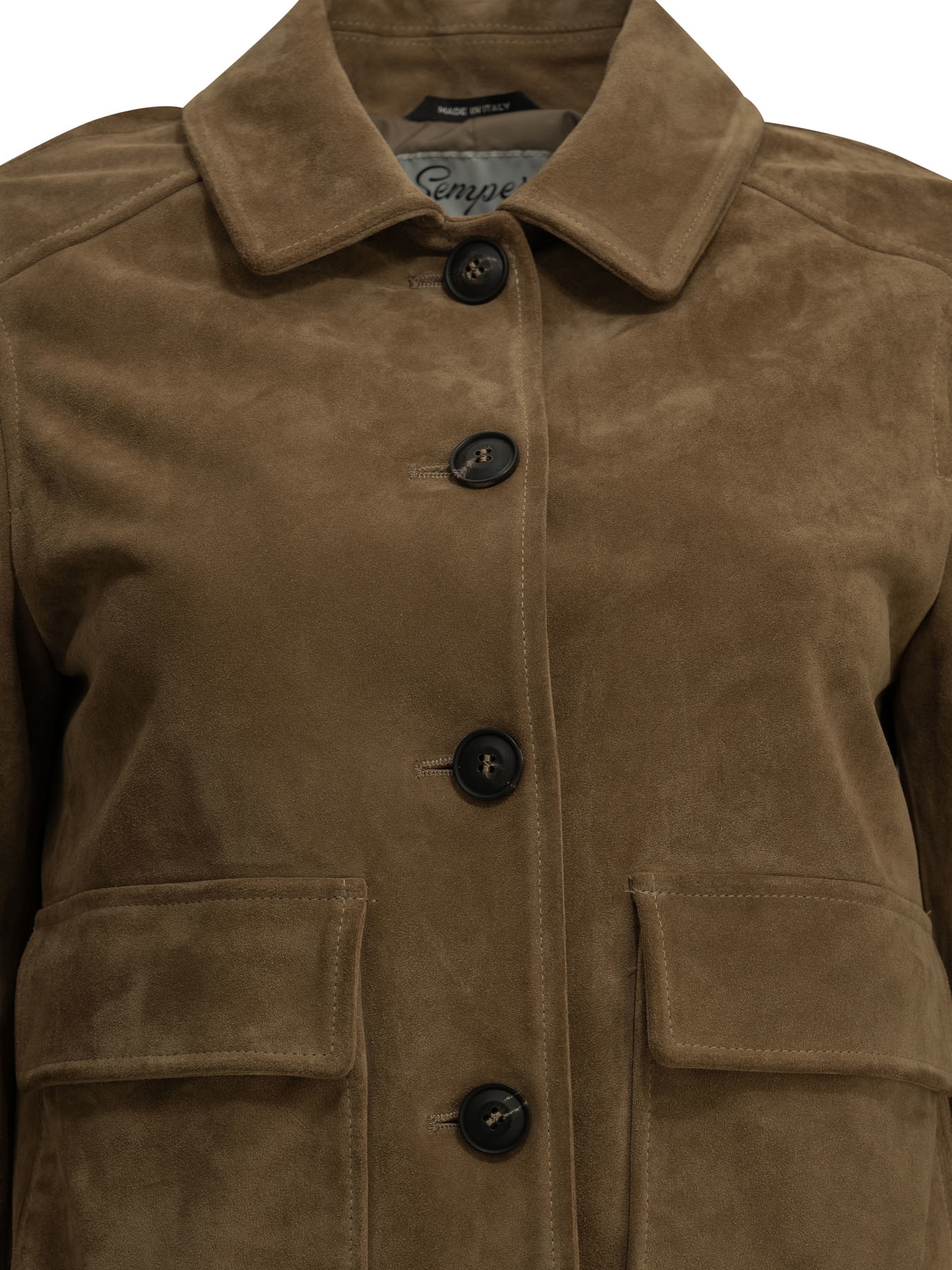 [Semper] Leather Jacket FW26 WMNSUECOACHMARRONE CHIARO