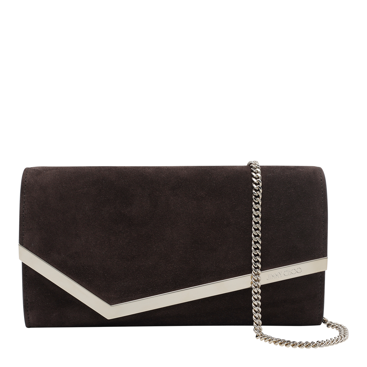 [Jimmy Choo] Clutch bag FW26 EMMIESUECHOCOLATE/LIGHT GOLD