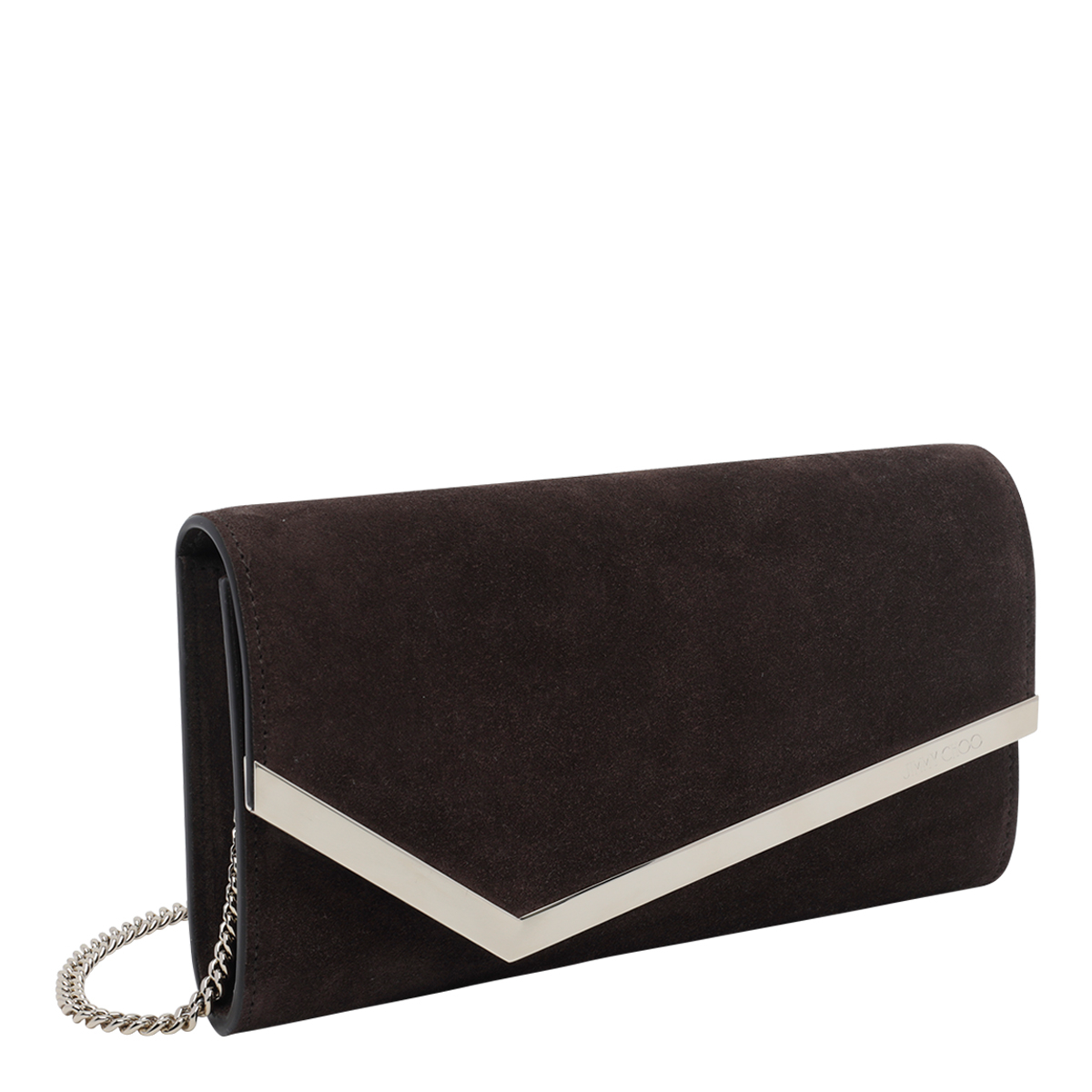 [Jimmy Choo] Clutch bag FW26 EMMIESUECHOCOLATE/LIGHT GOLD