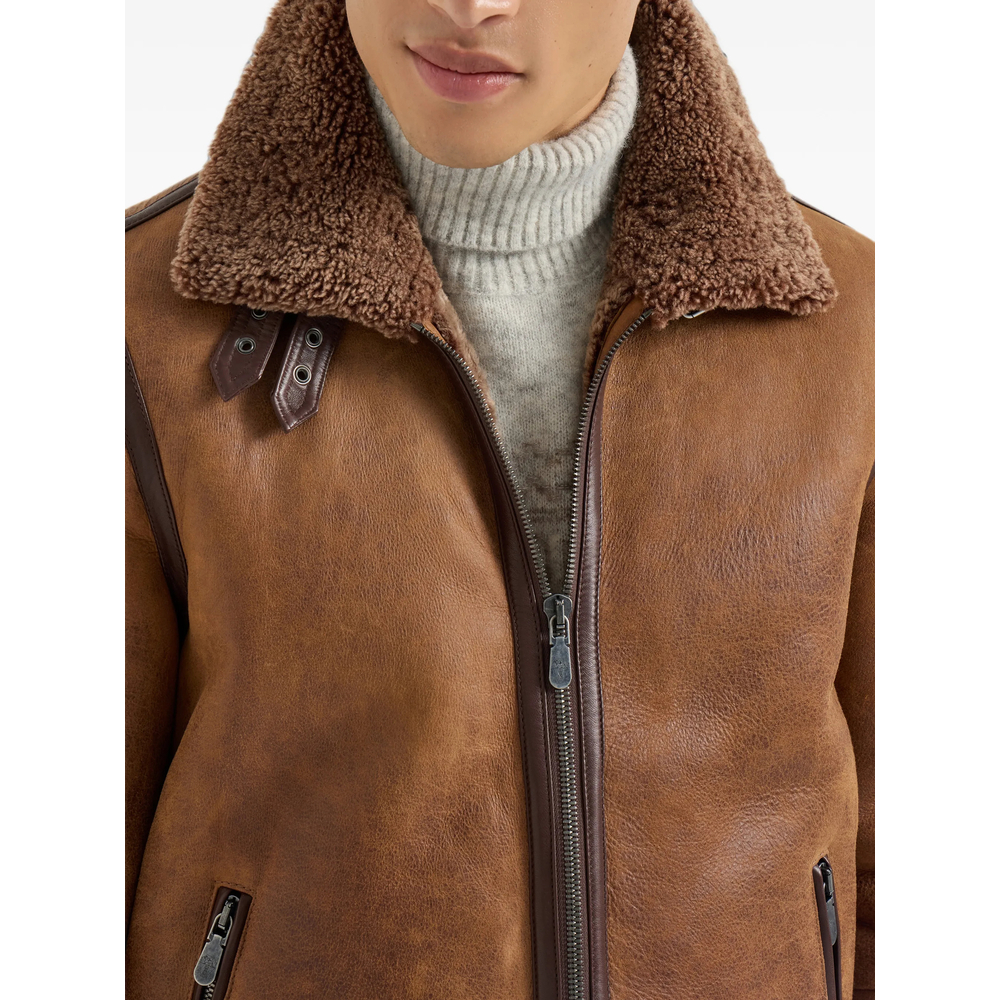 [Brunello Cucinelli] Leather Jacket FW26 MPMTR2093  C4269