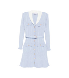 [Self-portrait] Long sleeve dress FW26 PF26-131S-BL  BLUE