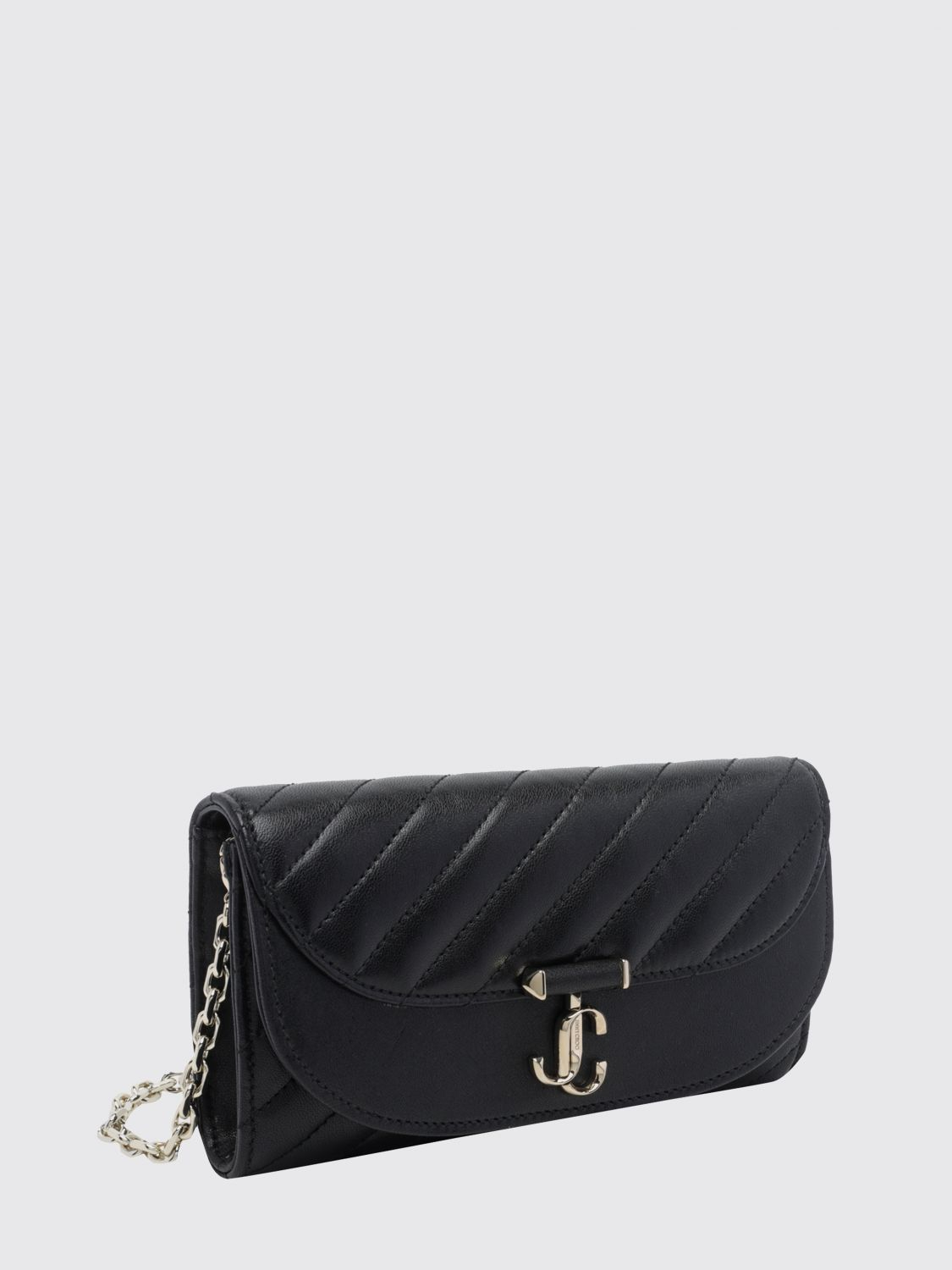 [Jimmy Choo] Minibag FW26 AVNCURVEWALLETCHNHBU BLACK/SHINY GOLD