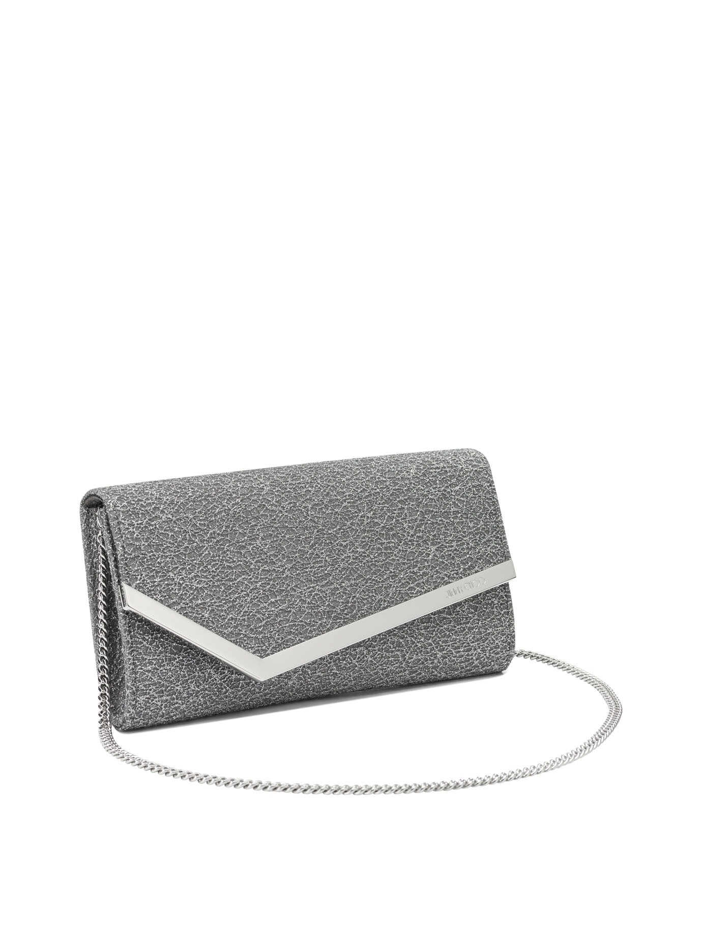 [Jimmy Choo] Clutch bag FW26 EMMIEUBDANTRACITE/SILVER
