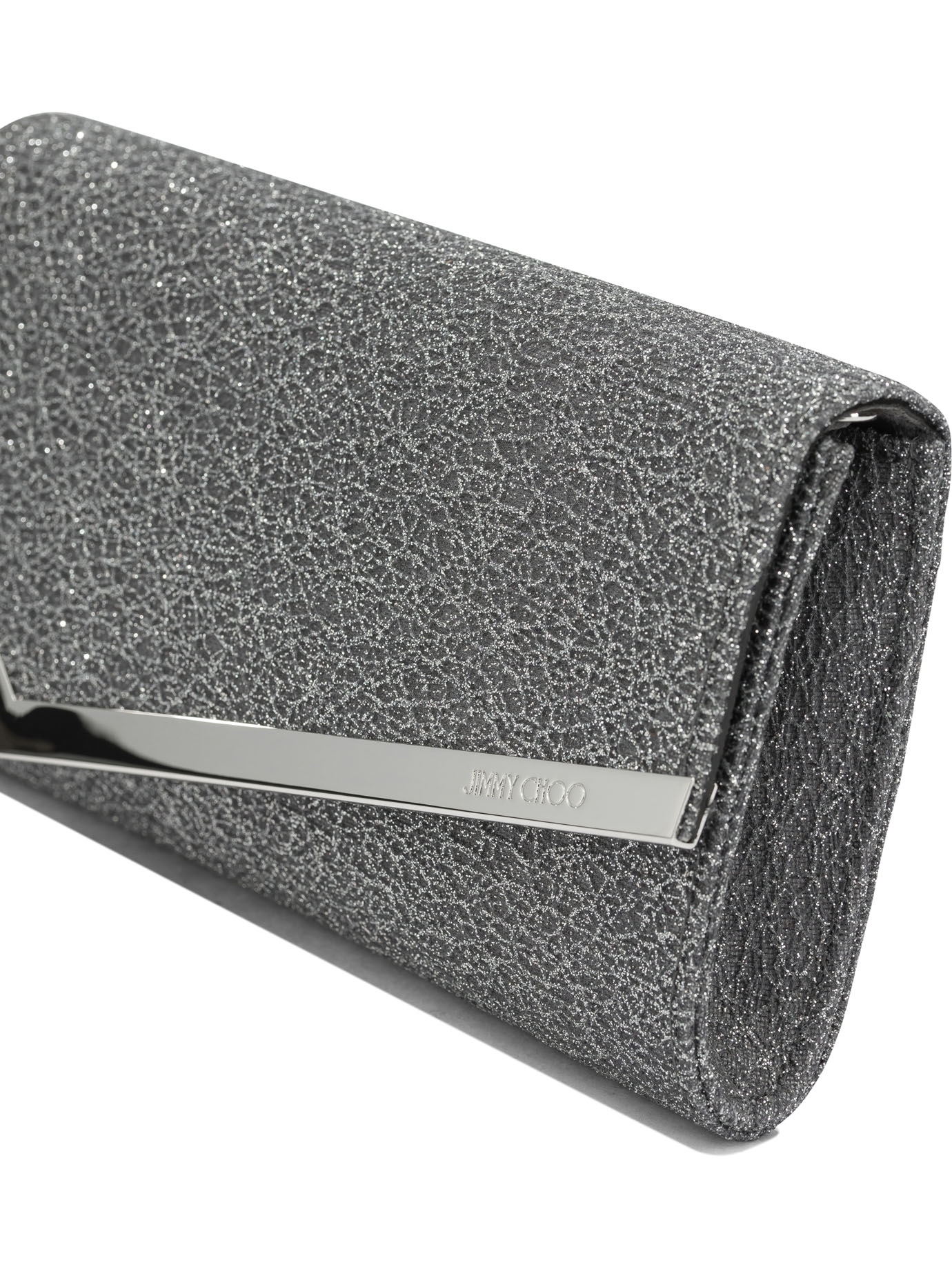 [Jimmy Choo] Clutch bag FW26 EMMIEUBDANTRACITE/SILVER