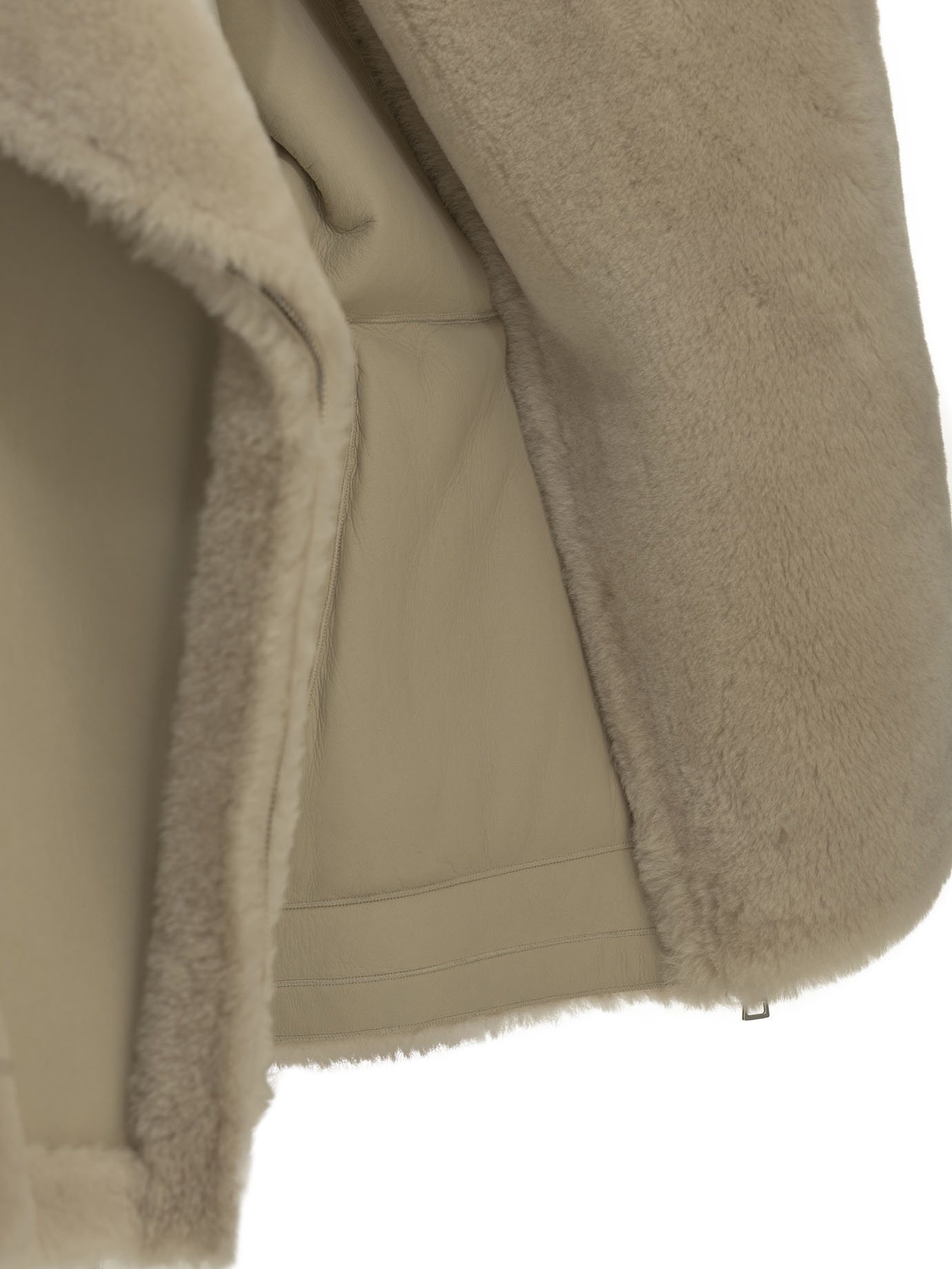 [Blancha] Fur Jacket FW26 26142-200BURRO-NATURALE