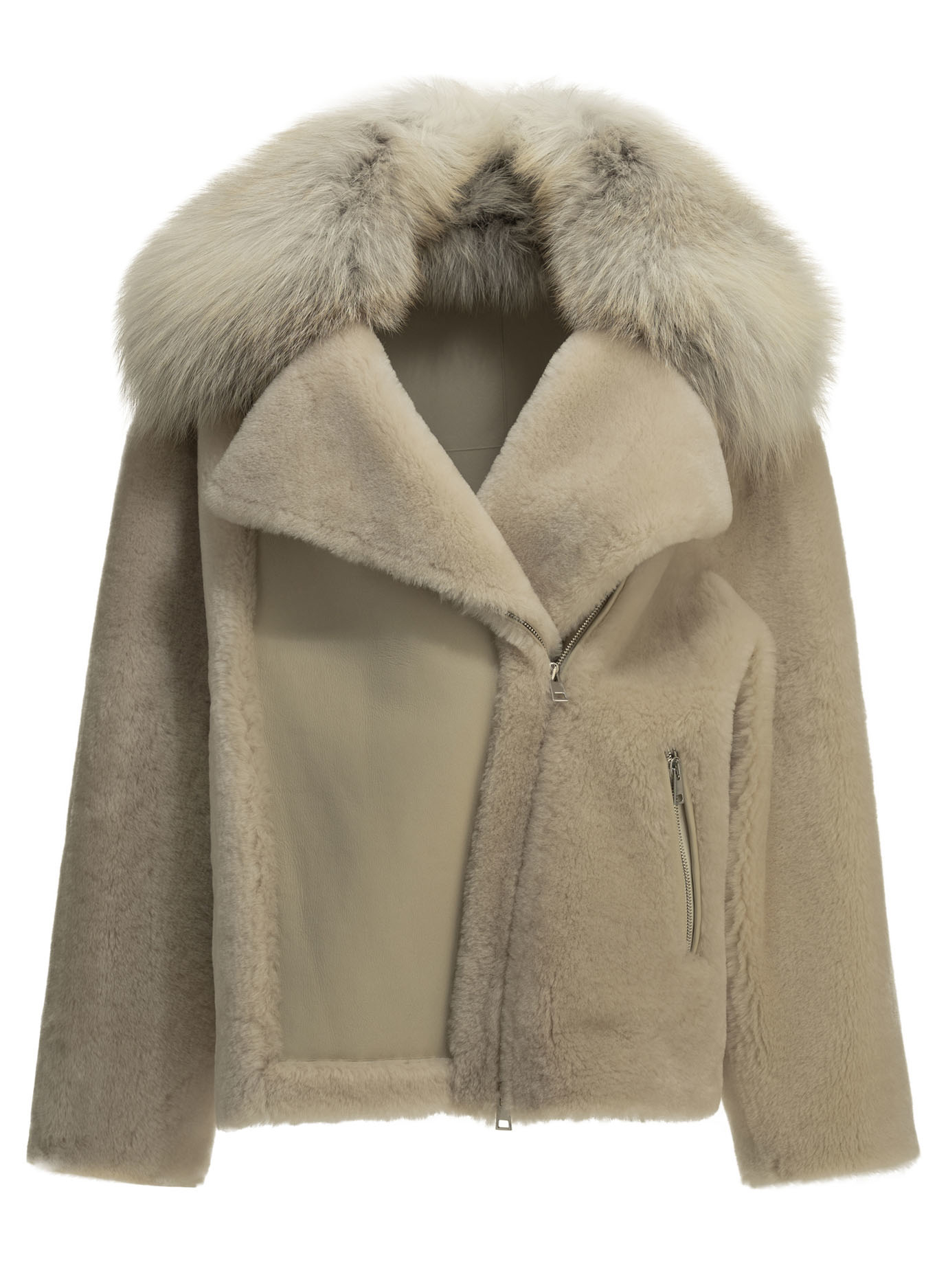 [Blancha] Fur Jacket FW26 26142-200BURRO-NATURALE