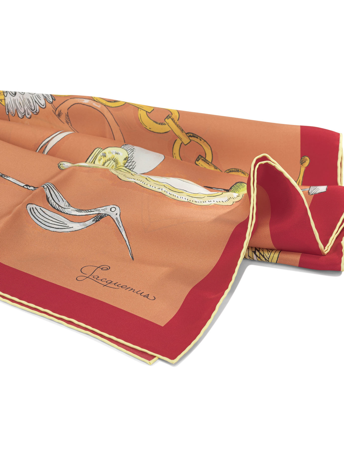 [JACQUEMUS] Scarf FW26 ACU00874AW00263PRINT COCKTAIL ORANGE