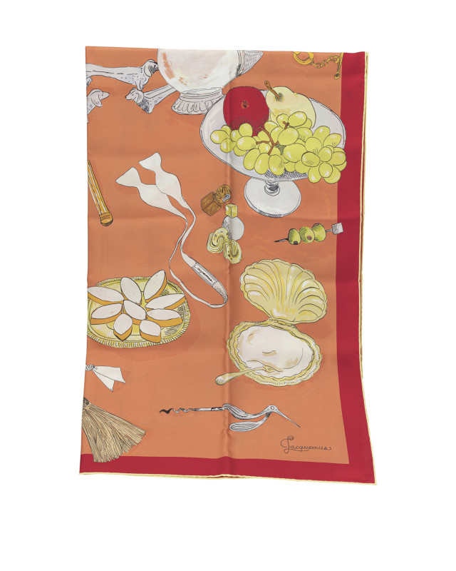 [JACQUEMUS] Scarf FW26 ACU00874AW00263PRINT COCKTAIL ORANGE