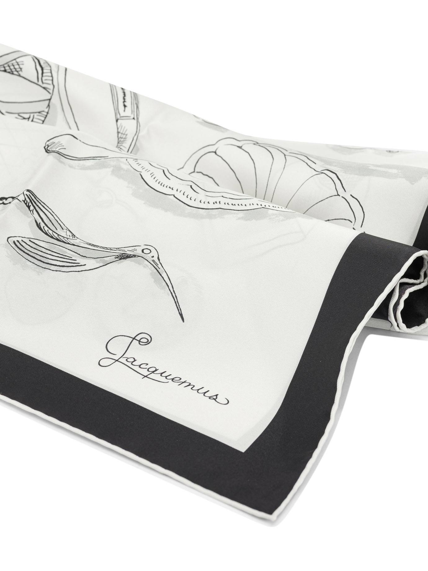 [JACQUEMUS] Scarf FW26 ACU00874AW00263PRINT COCKTAIL WHITE