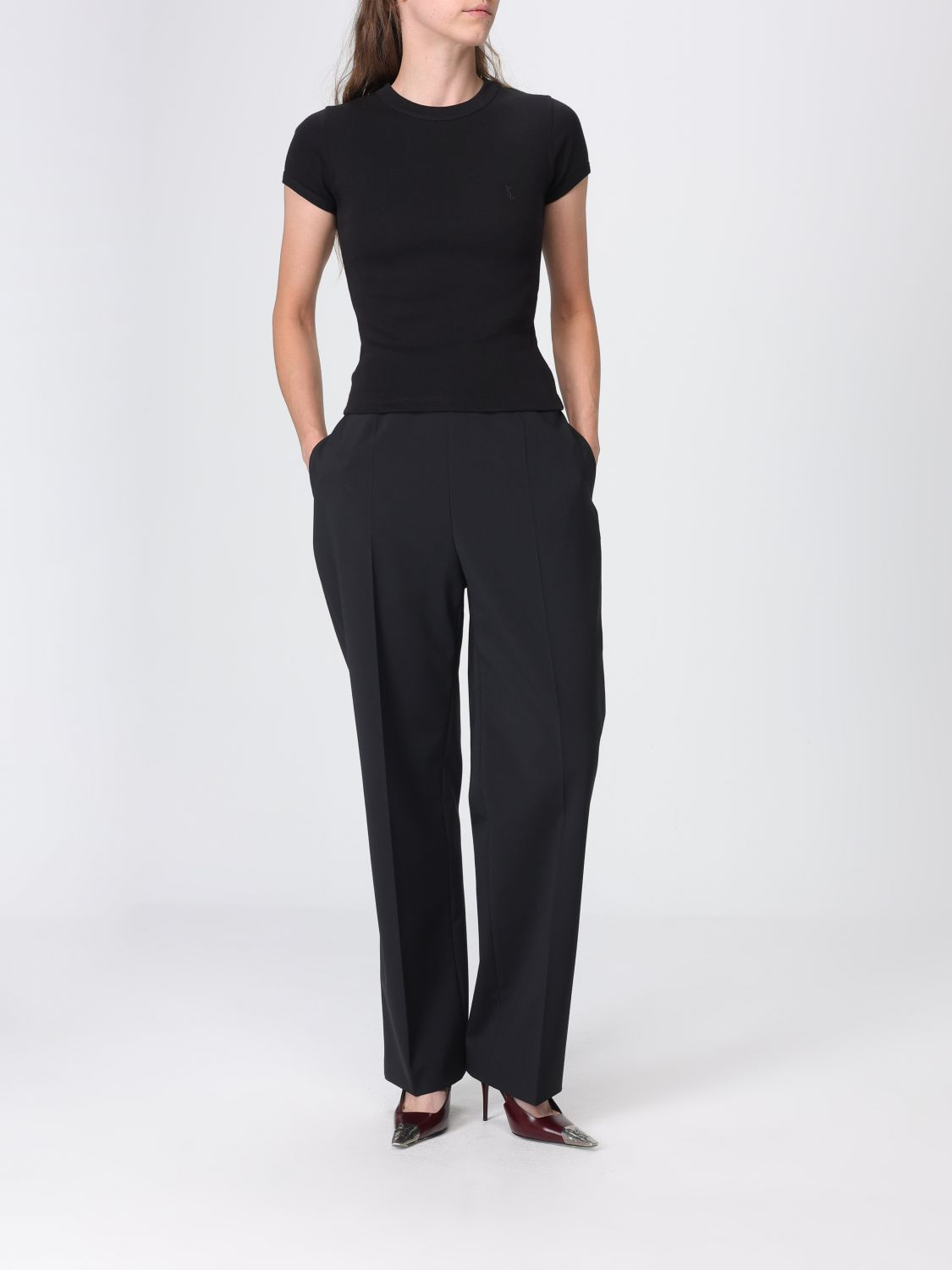 [Saint Laurent] T-shirts FW26 869630Y38BD 1000