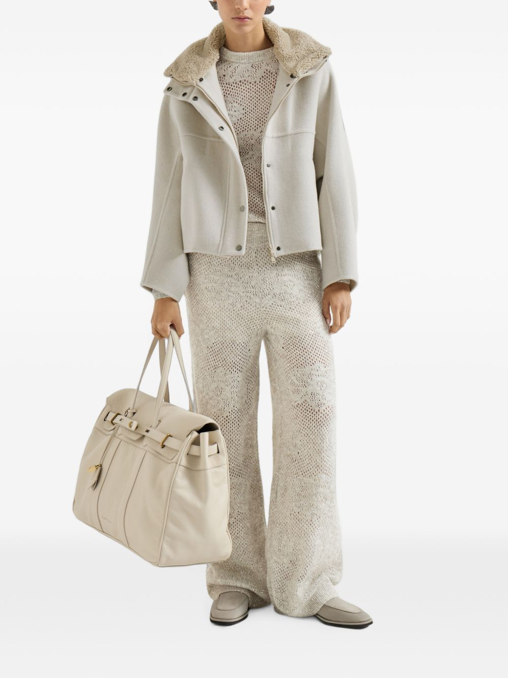 [Brunello Cucinelli] Leather Jacket FW26 MD5327555C042