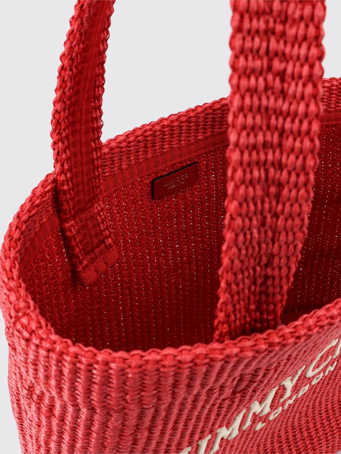 [Jimmy Choo] Tote bag SS26 BEACHTOTEEWMJYN RUBYREDLIGHTGOLD