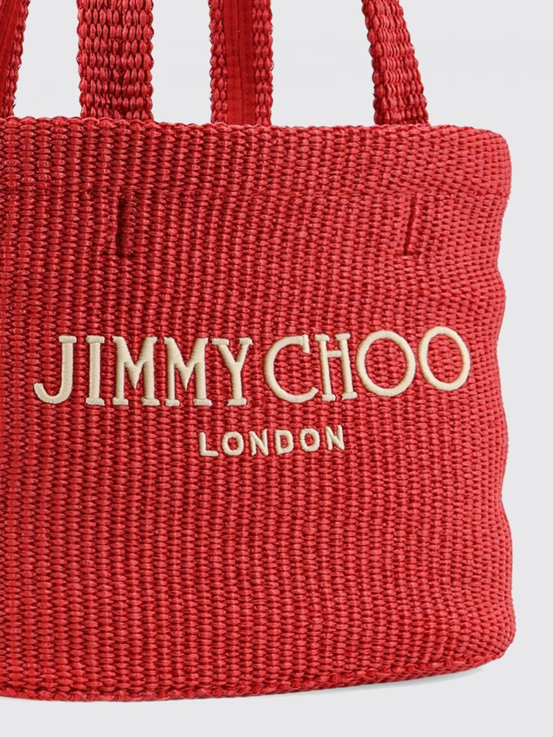 [Jimmy Choo] Tote bag SS26 BEACHTOTEEWMJYN RUBYREDLIGHTGOLD