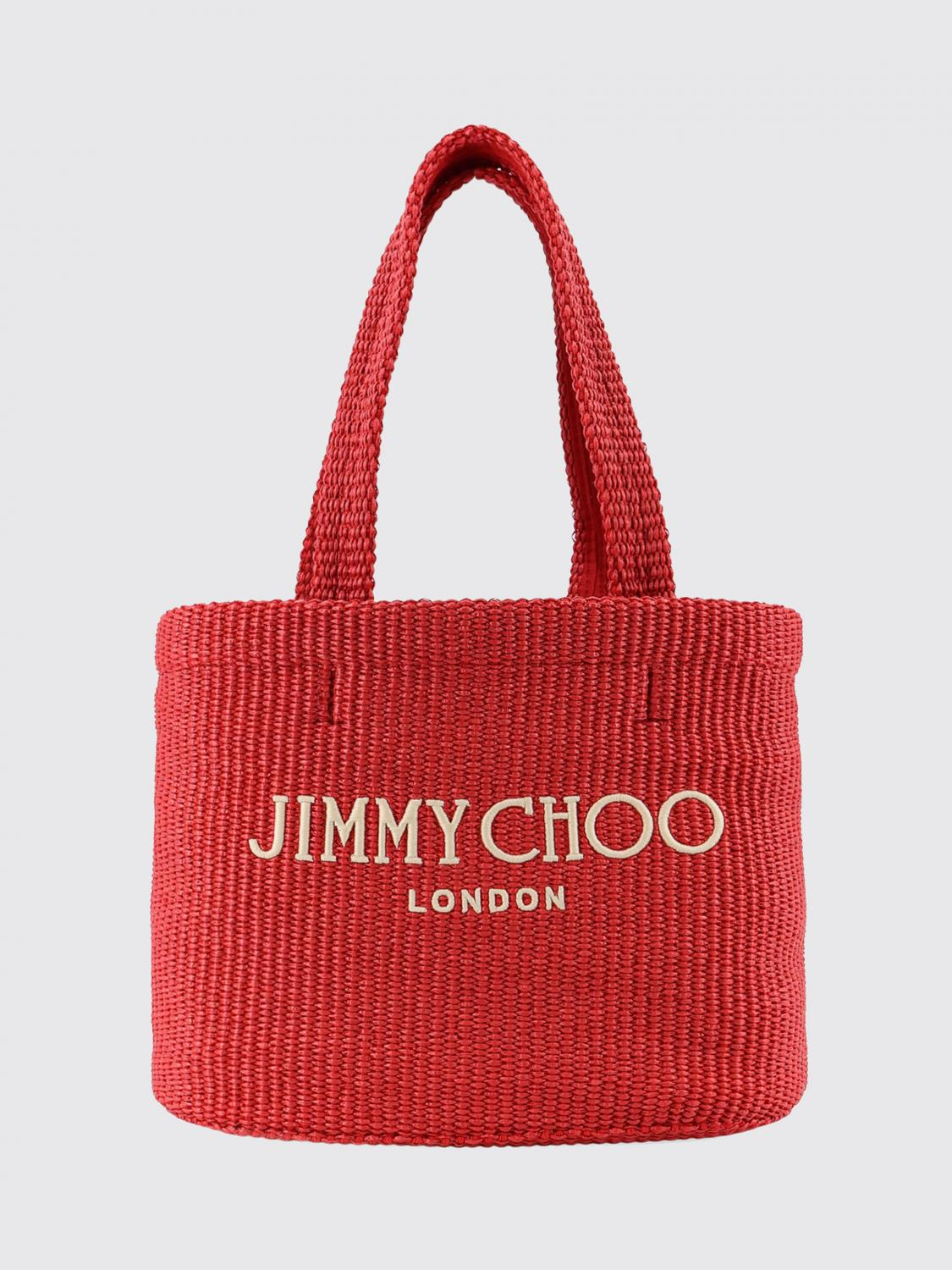 [Jimmy Choo] Tote bag SS26 BEACHTOTEEWMJYN RUBYREDLIGHTGOLD