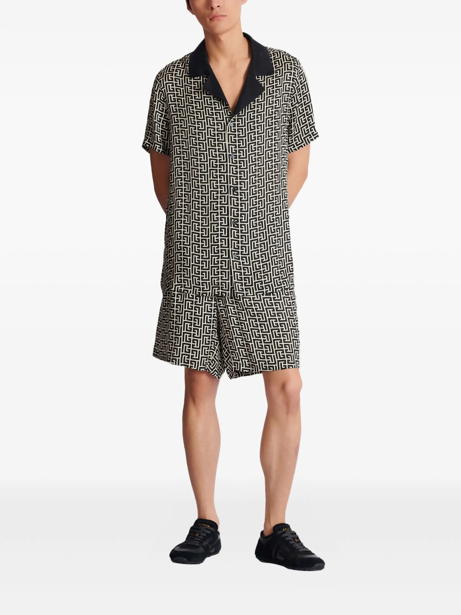 [Balmain] Shirts Short Sleeve SS26 GH1HN133VI36GXE