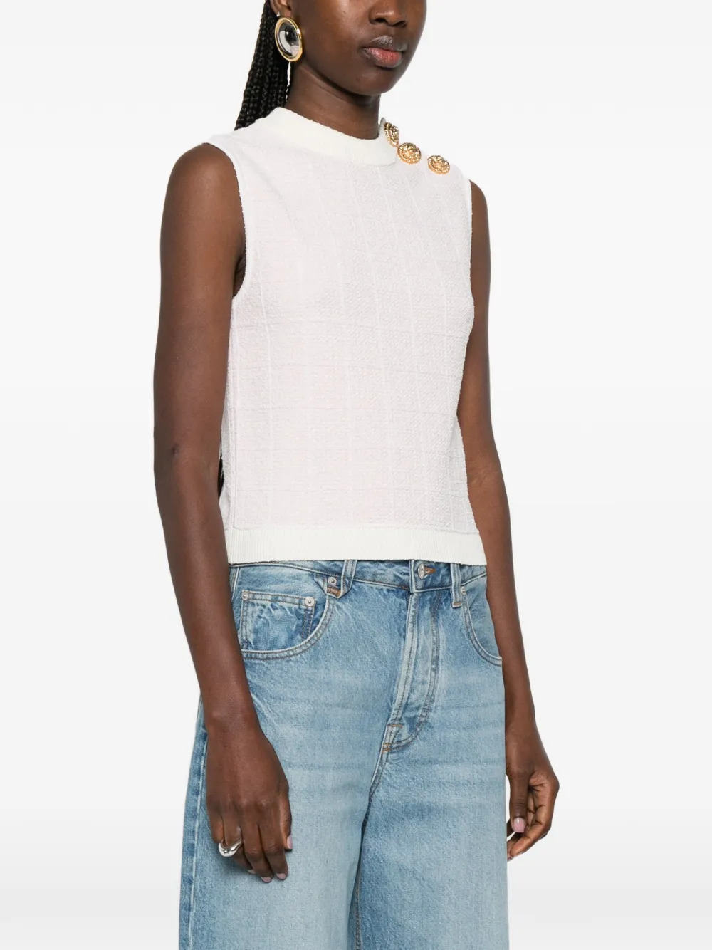 [Balmain] Tank top SS26 GF1AG850KJ48OIB