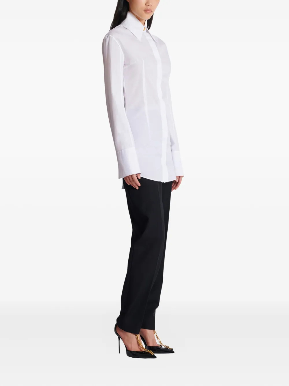 [Balmain] Shirts Long Sleeve SS26 GF1HS460CG220FB