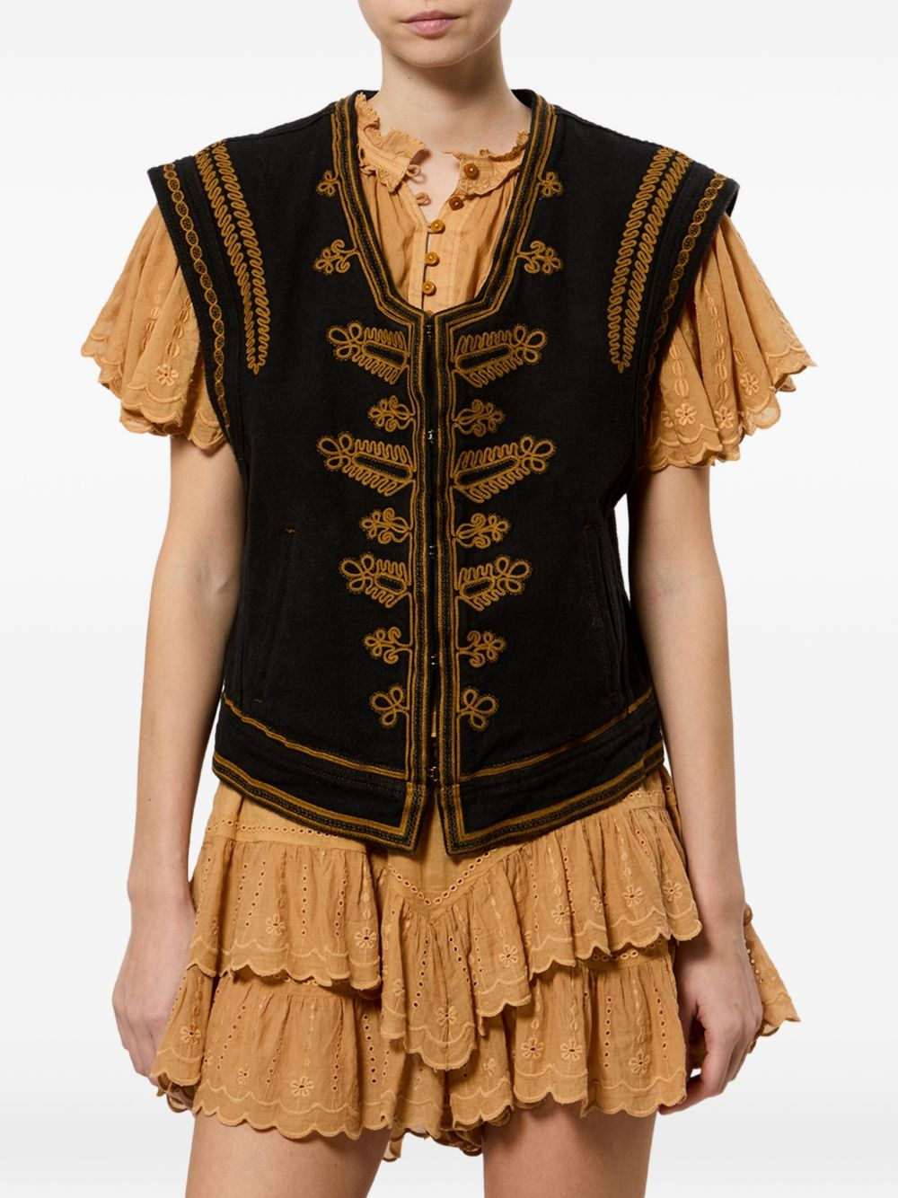 [Marant Etoile] Vest FW26 GI0090FAD3H07E01BK