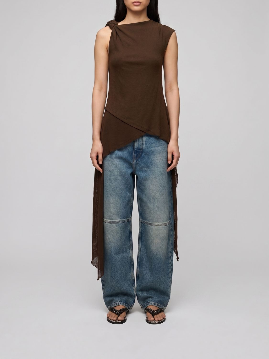 [GANNI] Tank top FW26 A1040490 838