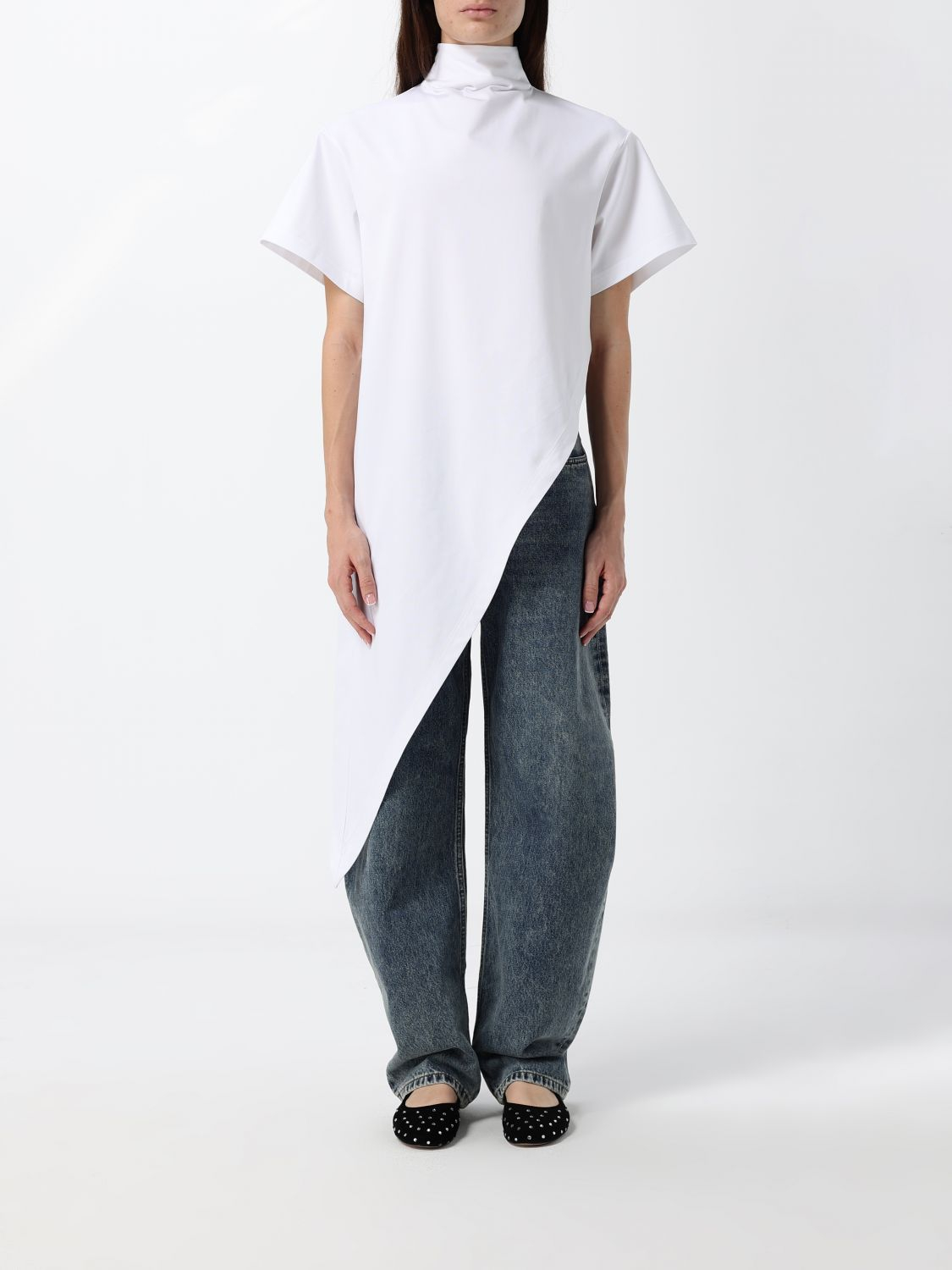[Alaia] T-shirts Short Sleeve FW26 AA9I0033J103D 000