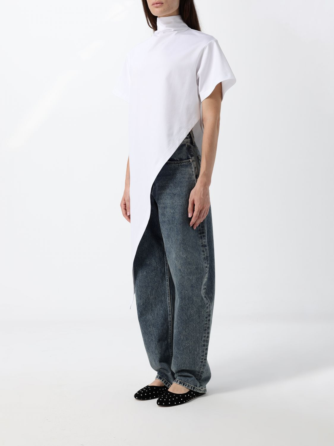 [Alaia] T-shirts Short Sleeve FW26 AA9I0033J103D 000