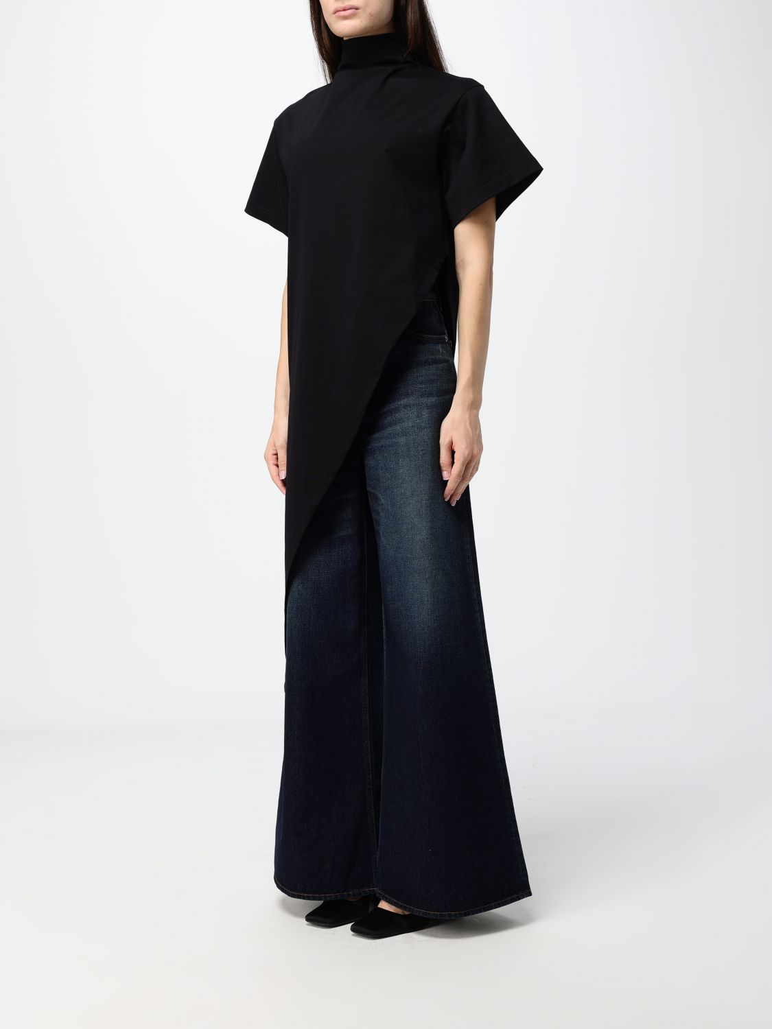 [Alaia] T-shirts Short Sleeve FW26 AA9I0033J103D 999