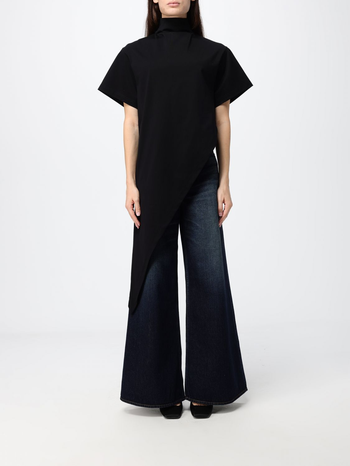 [Alaia] T-shirts Short Sleeve FW26 AA9I0033J103D 999