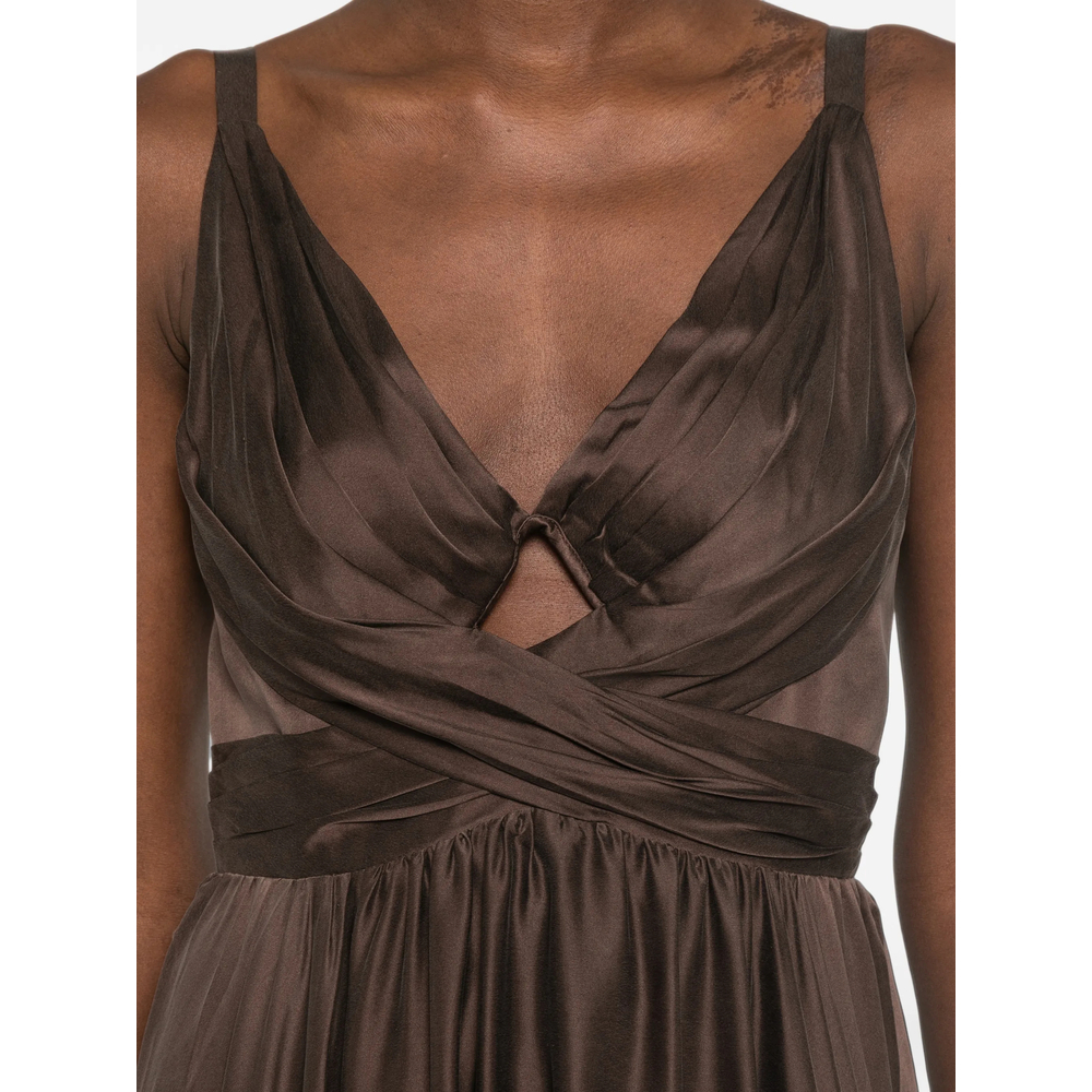 [Zimmermann] Sleeveless dress FW26 5396DF26R  CHOCO