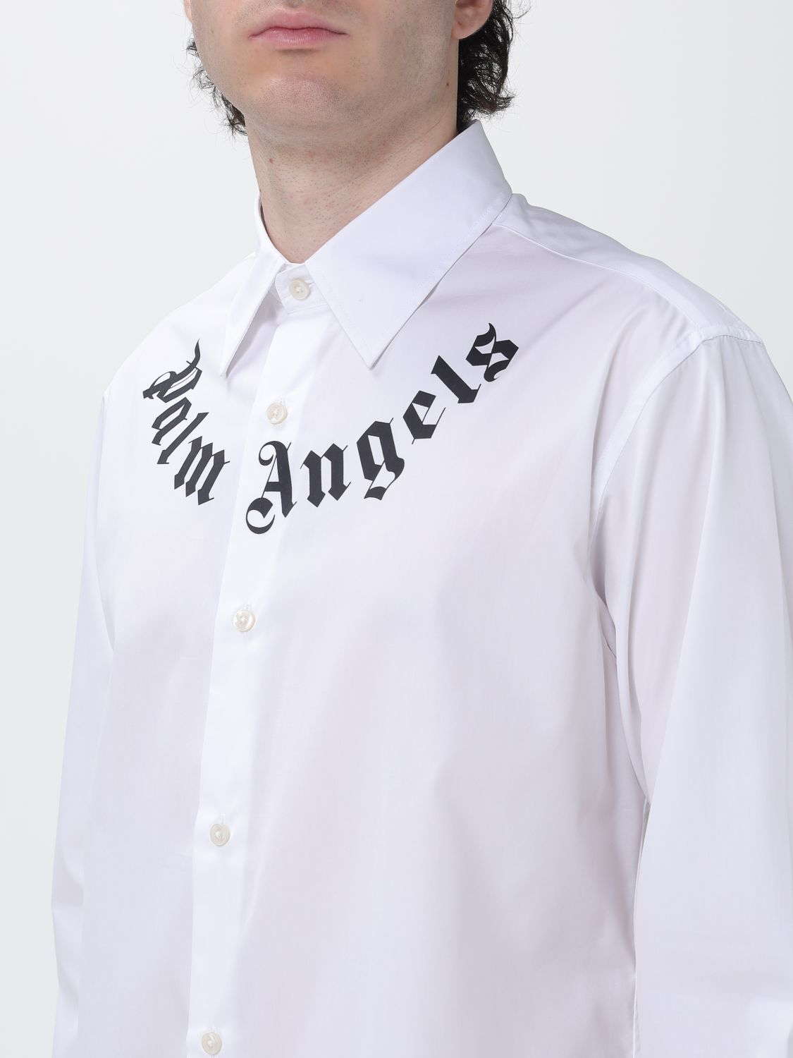 [Palm Angels] Shirts Long Sleeve FW26 PAMGE01F26FB01 OFF WHITE