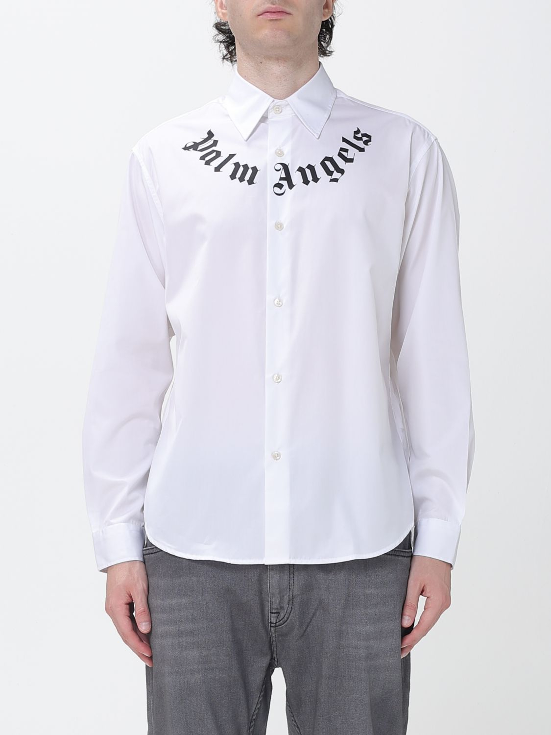 [Palm Angels] Shirts Long Sleeve FW26 PAMGE01F26FB01 OFF WHITE