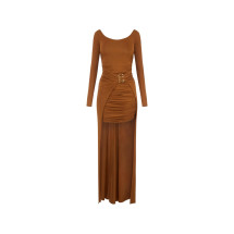 [ELISABETTA FRANCHI] Long sleeve dress FW26 ABR3567E2 FK3