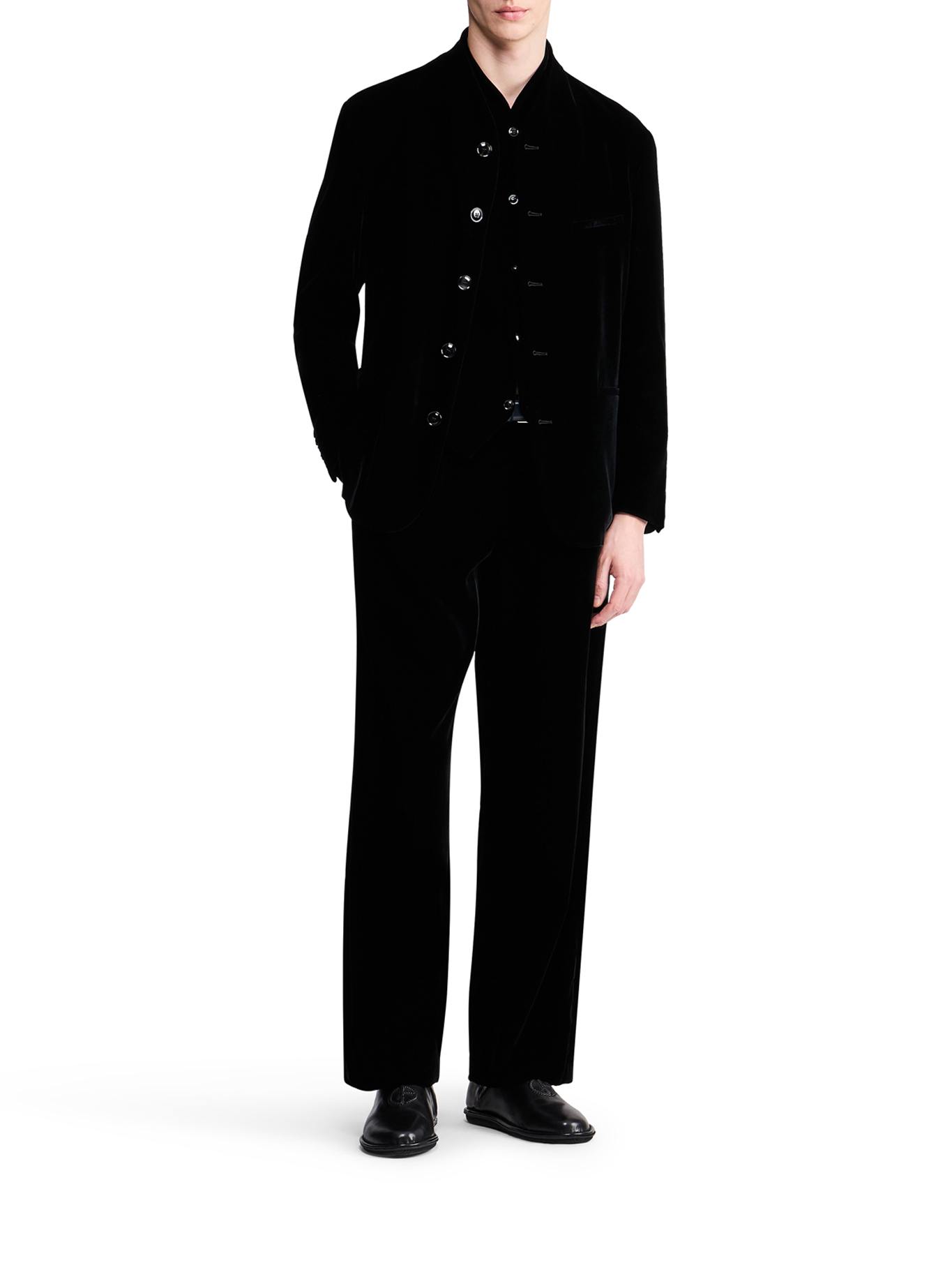[Giorgio Armani] Shirts Long Sleeve FW26 GM004773TE10046UC001 BLACK