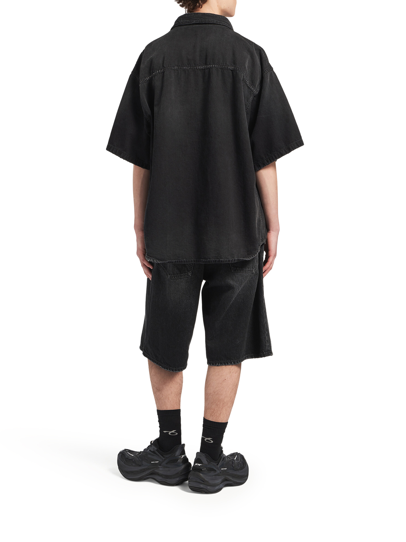 [Balenciaga] Shirts Short Sleeve FW26 A001R6TUW741000 BLACK