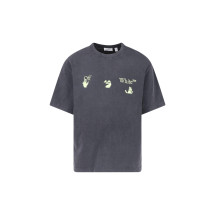 [Off-White] T-shirts Short Sleeve FW26 44MAA120F26J019001VINTAGE BLACK