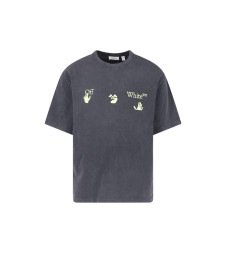 [Off-White] T-shirts Short Sleeve FW26 44MAA120F26J019001VINTAGE BLACK