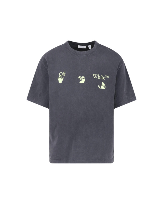 [Off-White] T-shirts Short Sleeve FW26 44MAA120F26J019001VINTAGE BLACK