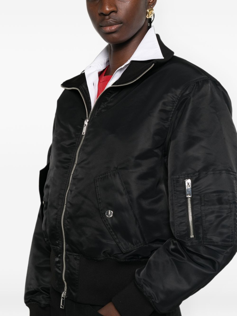 [THE FRANKIE SHOP] Leather Jacket FW26 JAFS22702100BLACK