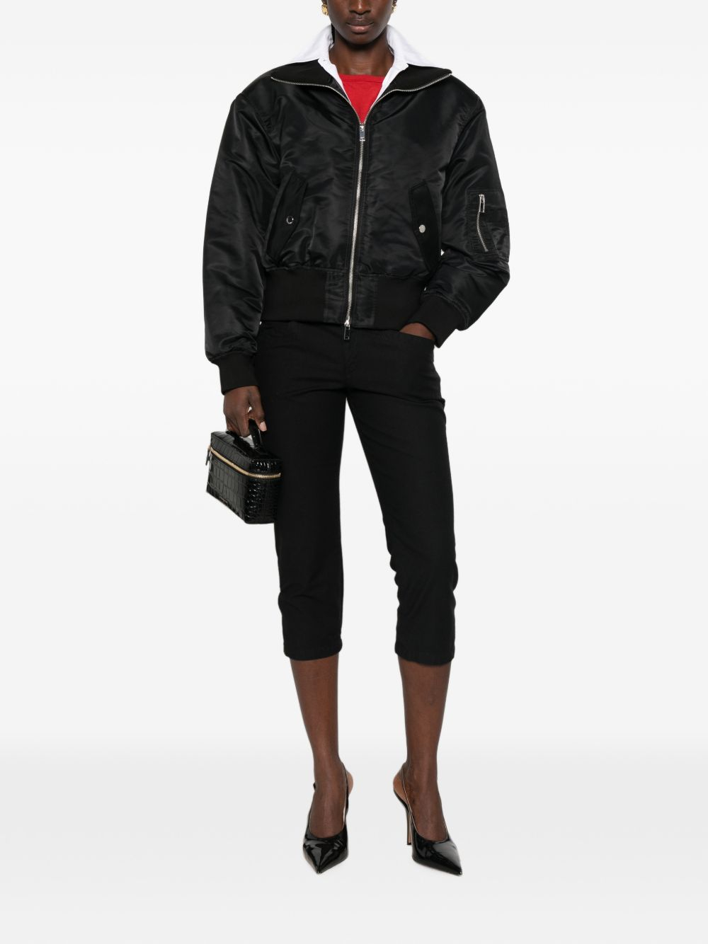 [THE FRANKIE SHOP] Leather Jacket FW26 JAFS22702100BLACK