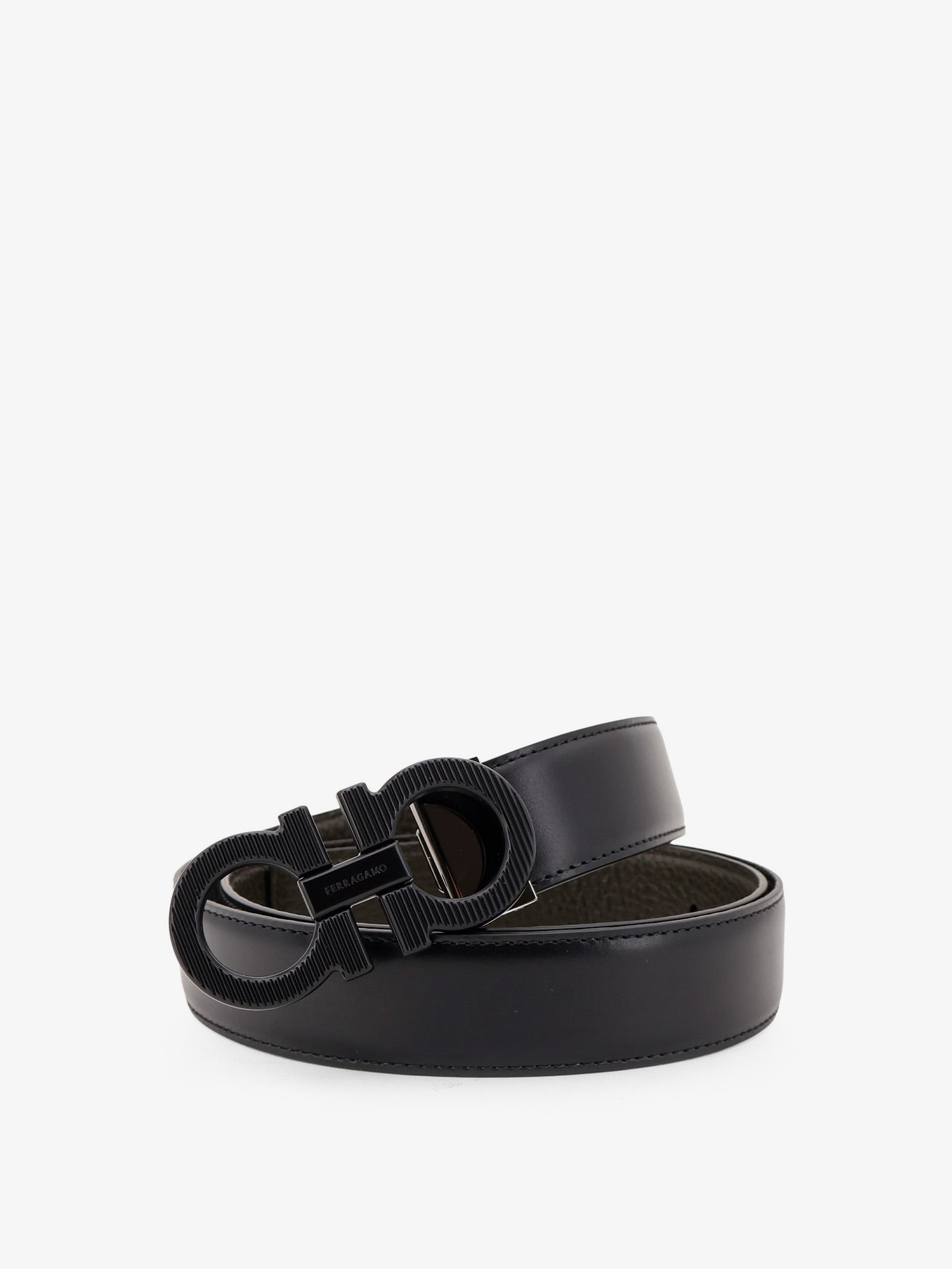 [Ferragamo] Belt FW26 670574796223NEROLODEN
